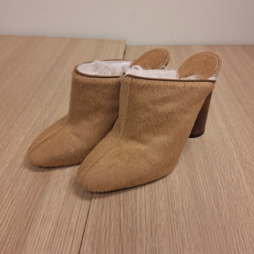 Brother Vellies Mongolian Brown Lamb Mules